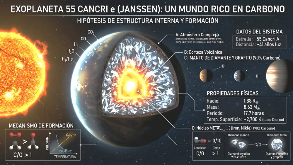 exoplaneta 55 Cancri e - Janssen - planeta diamante