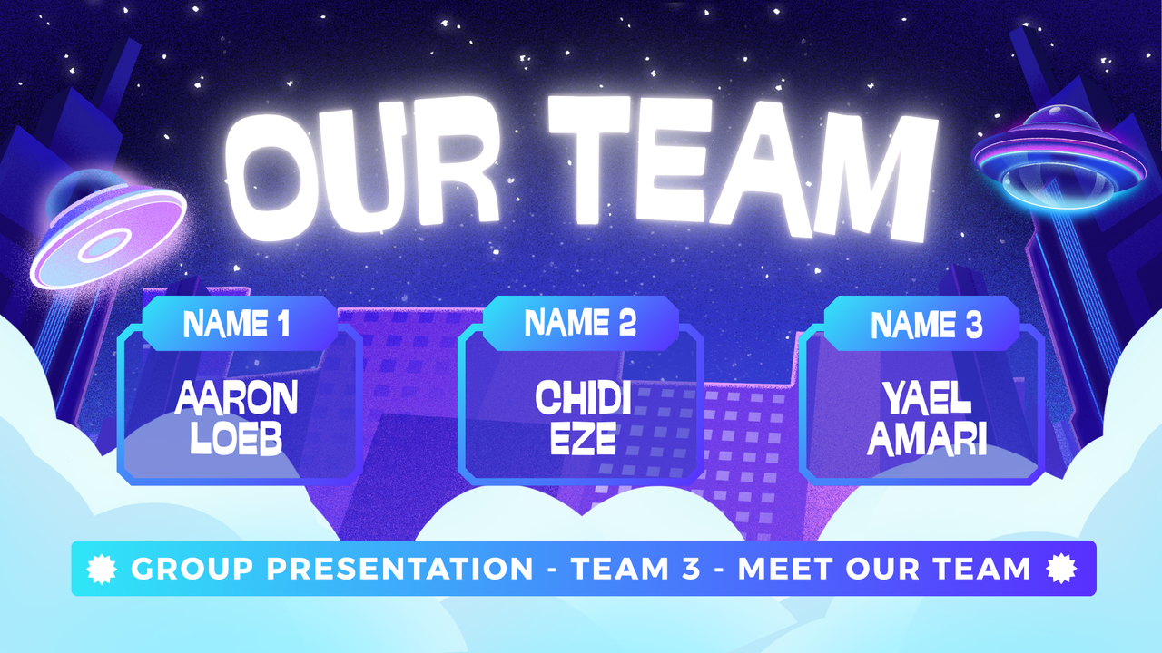 Purple and Blue Illustrative Group Project Presentation