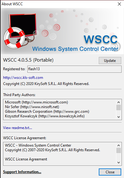 WSCC - Windows System Control Center 4.0.5.5 WSCCR