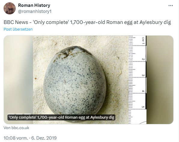 Ei aus der Römerzeit