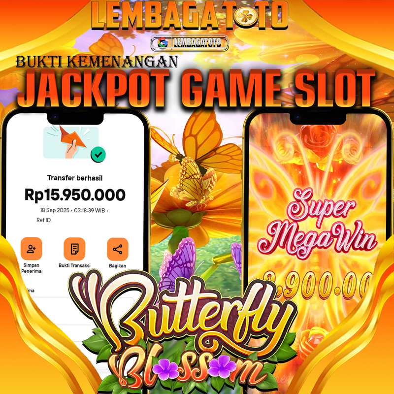 BUKTI JACKPOT 19 SEPTEMBER LEMBAGATOTO BUTTTERFLY BLOSOM  Rp.15.950.000,- LUNAS