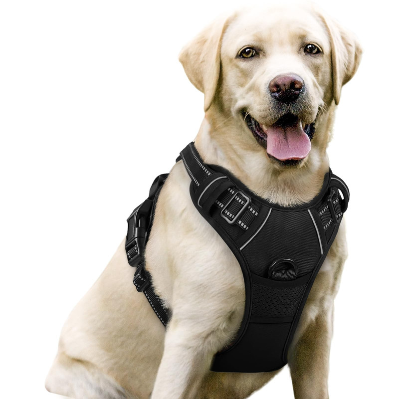 rabbitgoo No Pull Dog Harness Large Black