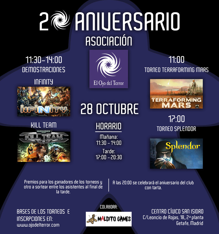 20º Aniversario del Club Ojo del Terror en Getafe Cartel_20_aniversario
