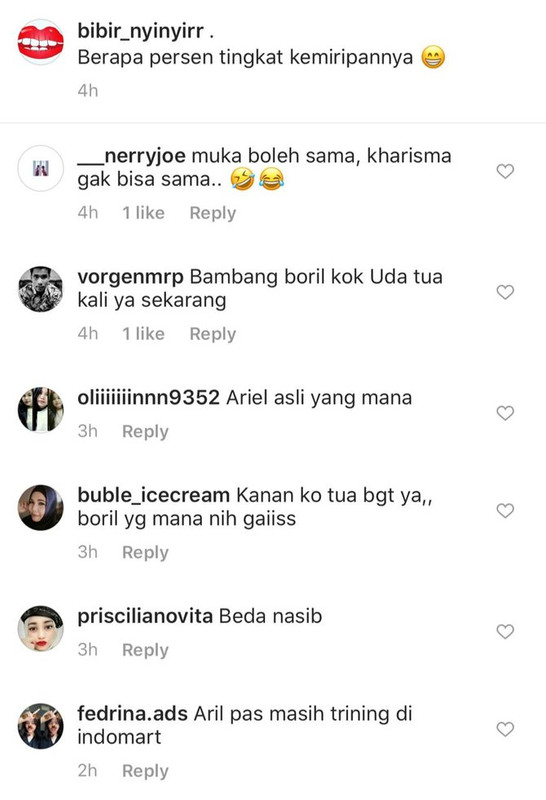 Tangkapan layar komentar netizen