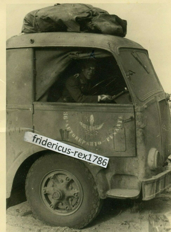 Foto DAK Südfront Italien italienischer LKW Wappen 56 Autoreparto Pesante.