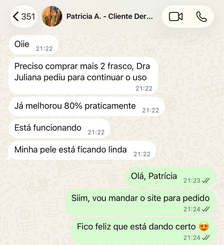Depoimento de cliente Dermo Clinical Anti-Idade Noite