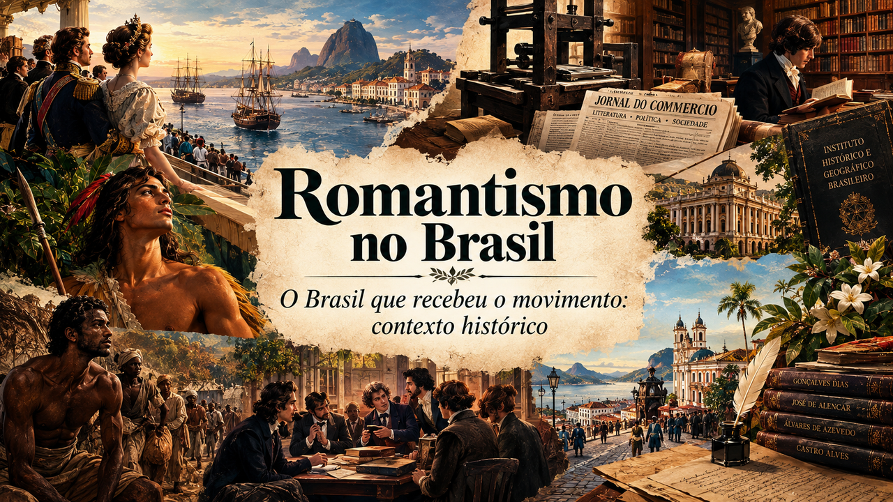 O Brasil que recebeu o movimento: contexto histórico do Romantismo
