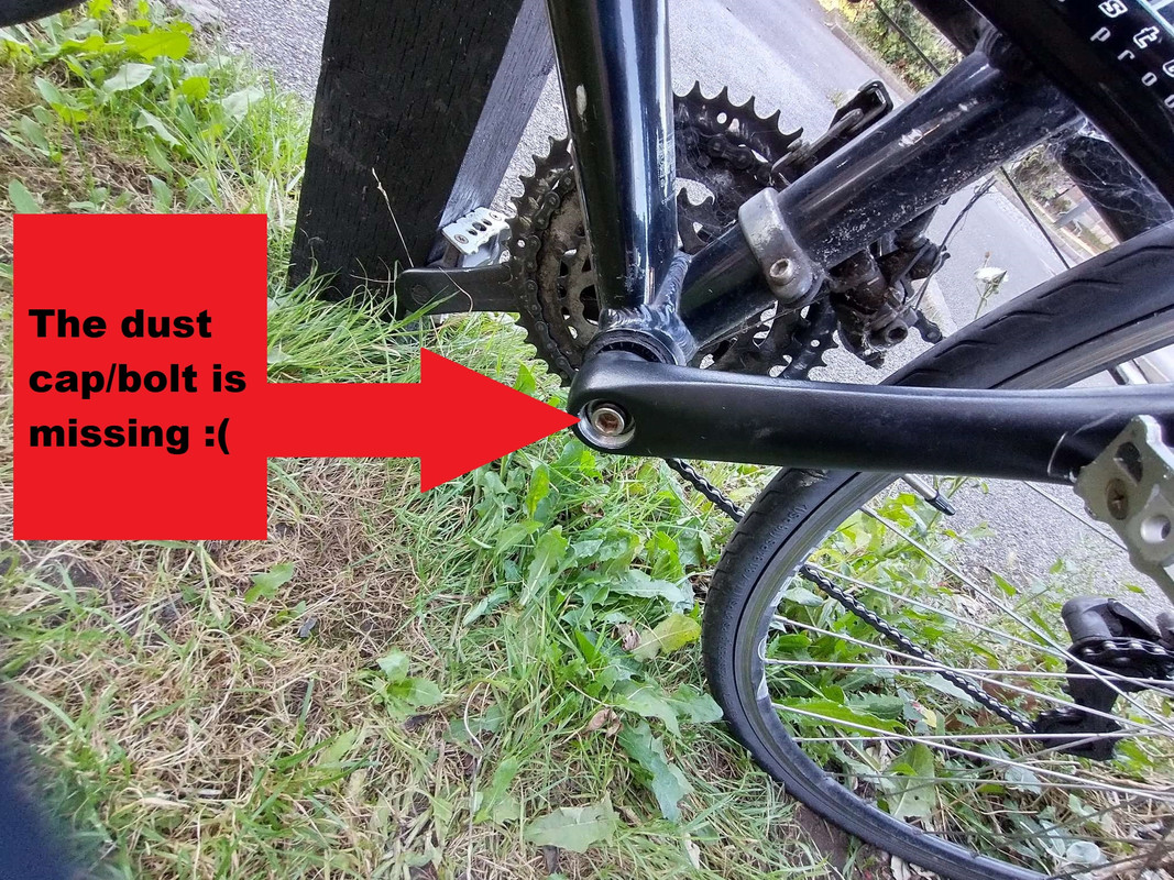 Replacement crank arm cover bolt dust cap how to identify serial number exact size Cycling UK Forum