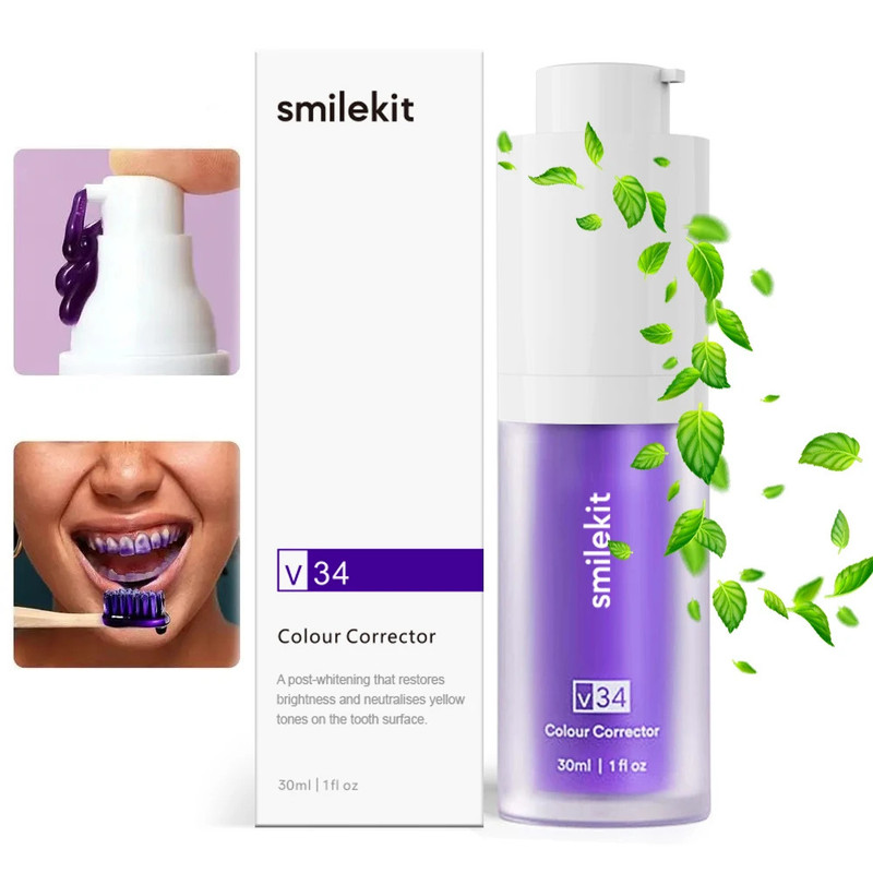 Smilekit V34 Color Corrector Purple Teeth Whitening Tooth