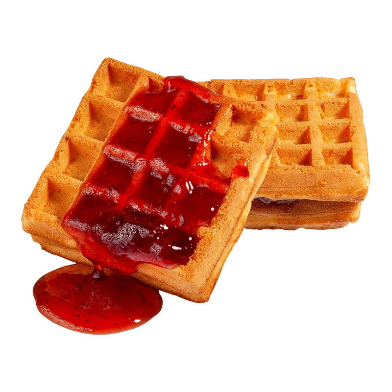 Gofre Con Sirope De Fresa