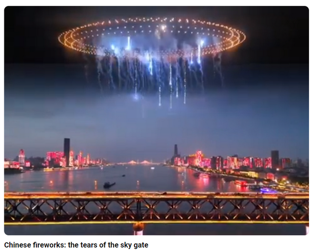 Feuerwerk und Drohnen