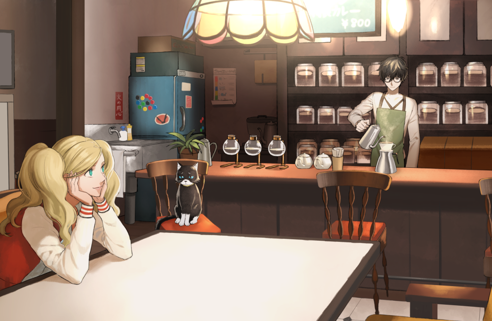 amamiya-ren-takamaki-anne-and-morgana-persona-and-1-more-drawn