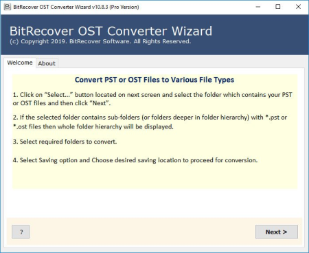 BitRecover OST Converter Wizard 12.4