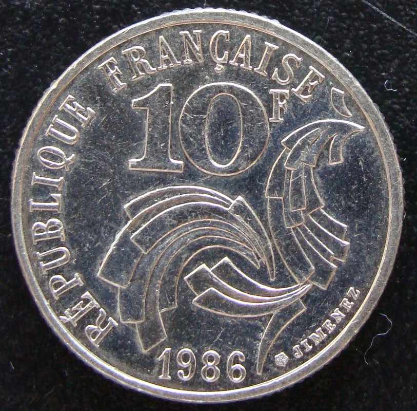 10 Francos. Francia (1986) FRA-10-Francos-1986-rev