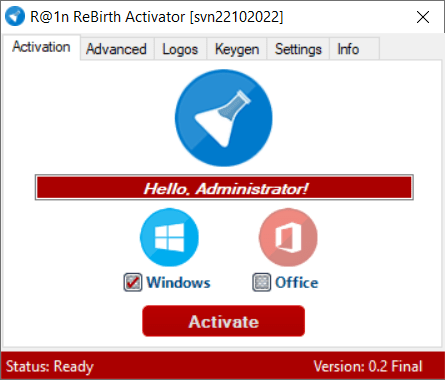 R@1n ReBirth Activator 0.8 Final Multilingual