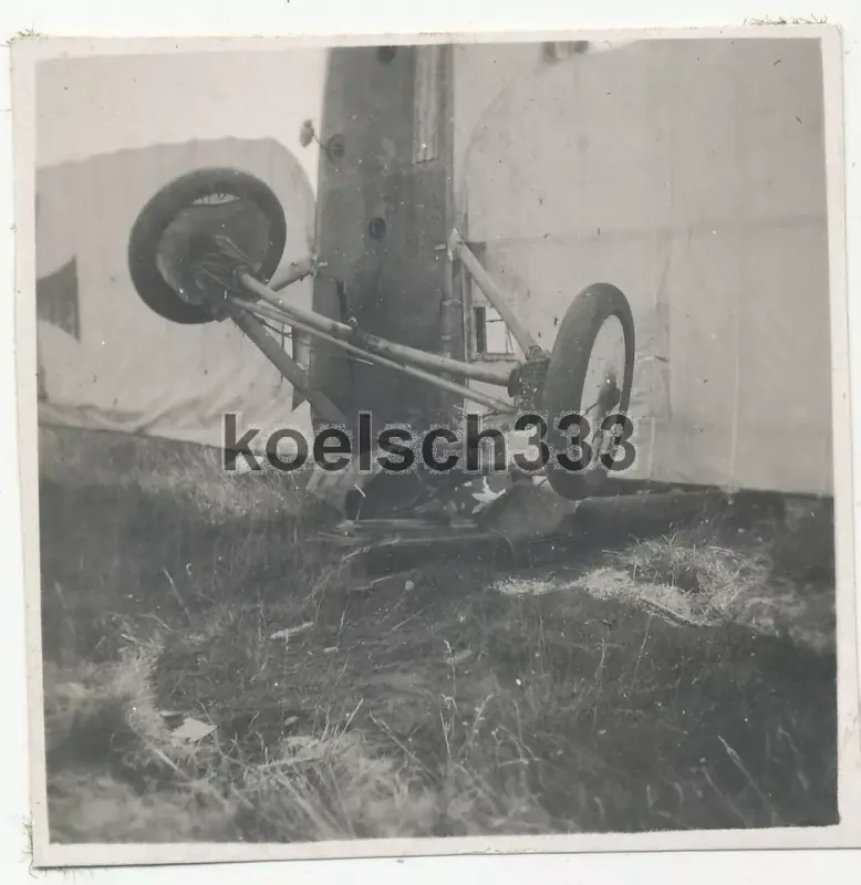 3 Fotos Doppeldecker Flugzeug Wrack Pilot Uffz. Matscholl Frankfurt Oder 1918 (1)