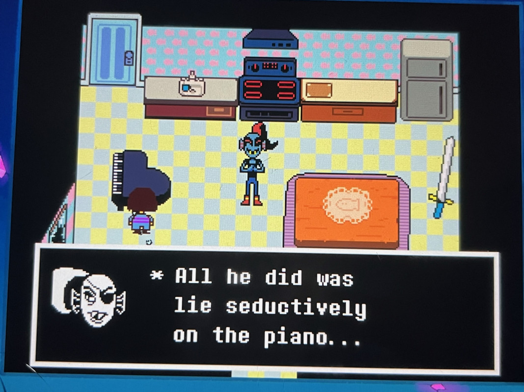 undyne: 'All he did was lie seductively on the couch...