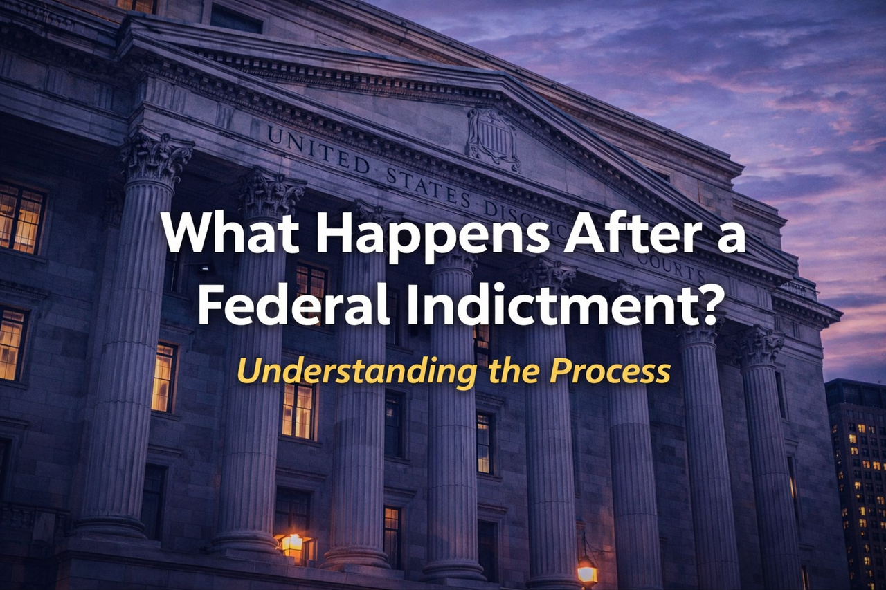 Federal courthouse representing the legal process following a federal indictment