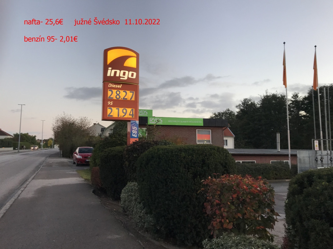 ceny palív 1 Švédsko 2