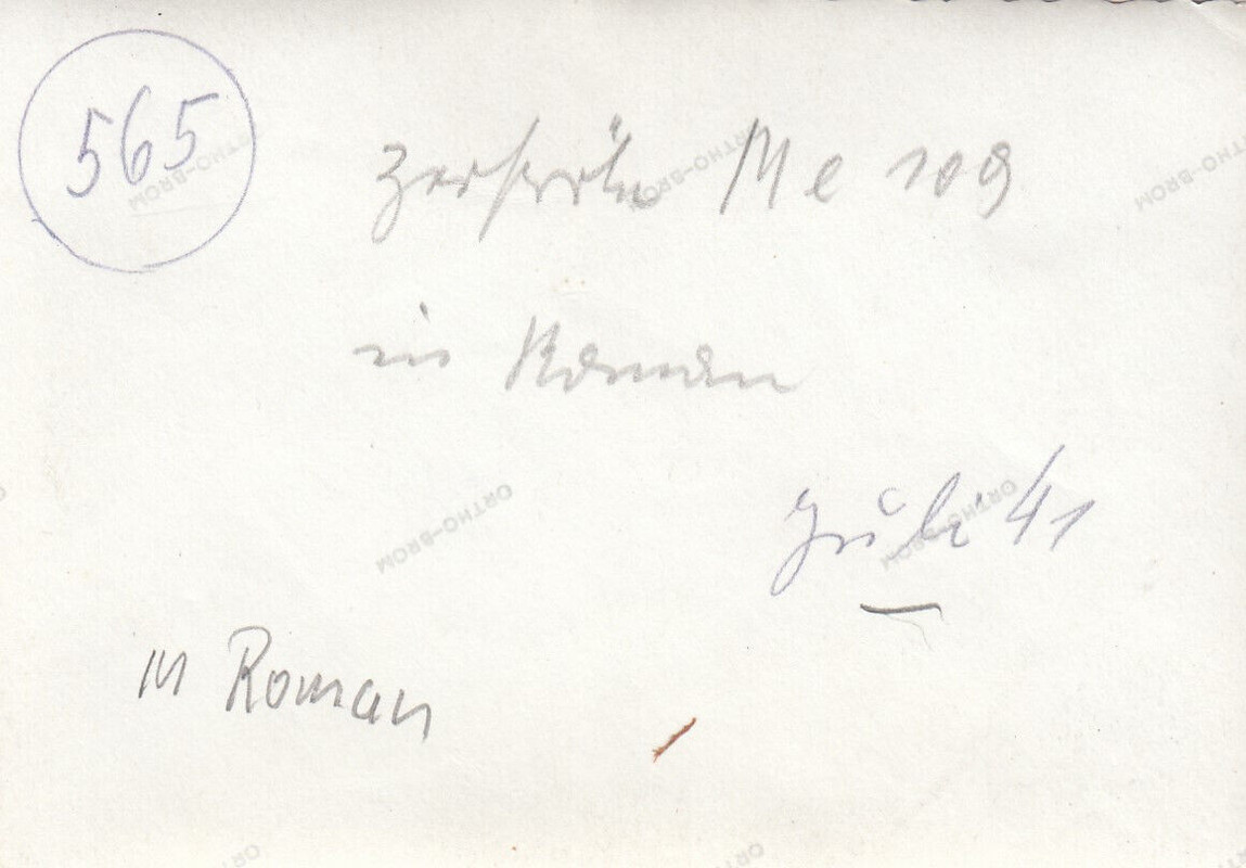 265, Privat Foto Roman - Rumänien zerstörte Me 109 auf Feld Flugfeld Juli 1941 ! (1)