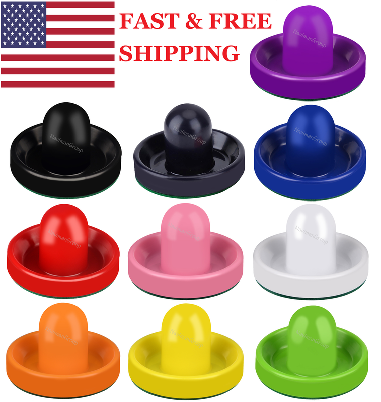 4pc Air Hockey Pushers Paddles and 4pc Air Hockey Pucks Strikers for Game Tables 4pc Air Hockey Pushers Paddles and 4pc Air Hockey Pucks Strikers for Game Tables