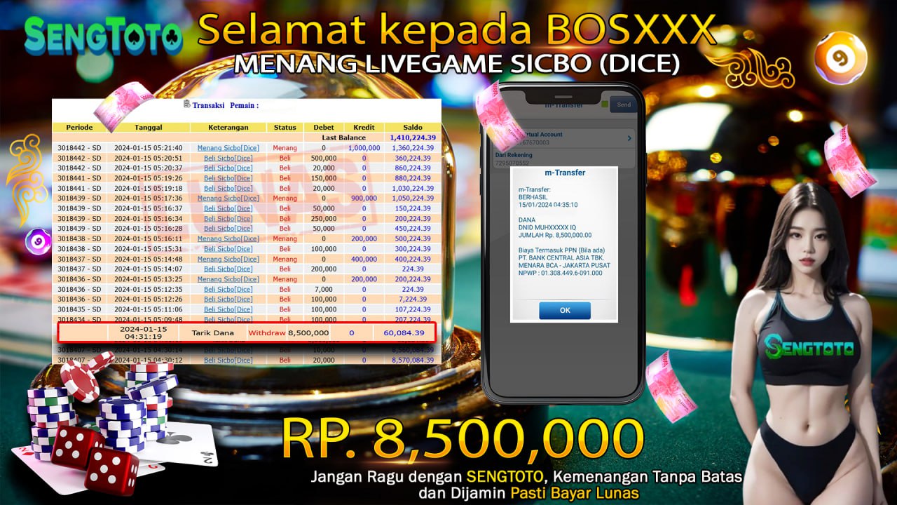 BUKTI PEMBAYARAN LIVEGAME SICBO (DICE)