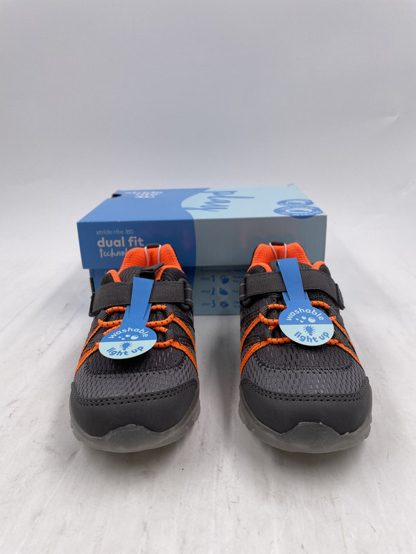 STRIDE RITE 360 ROCKY SNEAKER GREY/ORANGE US 8 TOODLER