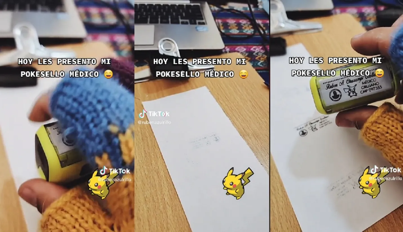 Médico usa un sello de Pokémon en sus recetas y se hace viral
