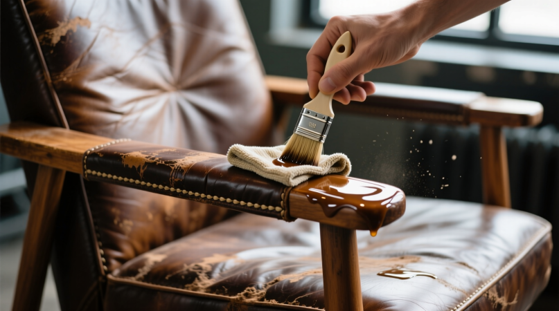 Чистка и смазка подлокотников кресла