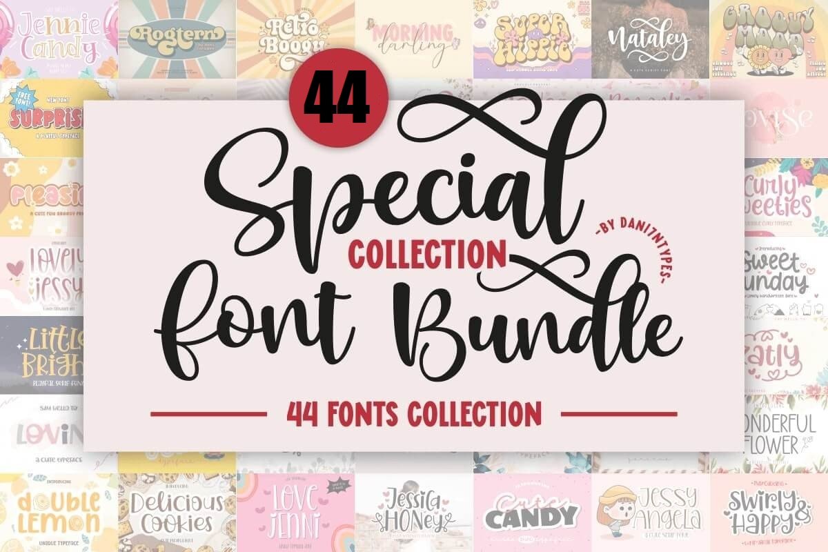 Special Collection Font Bundle - 44 Premium Fonts