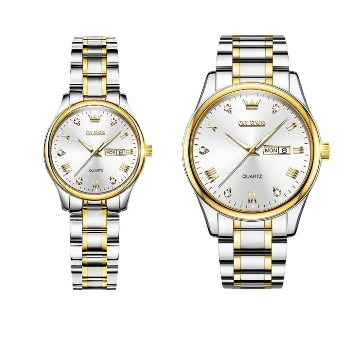 Olevs 5536 Couple Set Matching Watches