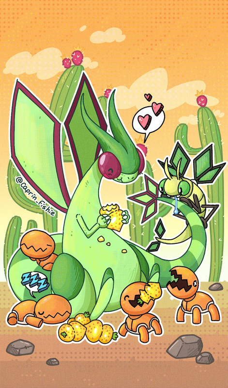 flygon-trapinch-and-vibrava-pokemon-draw