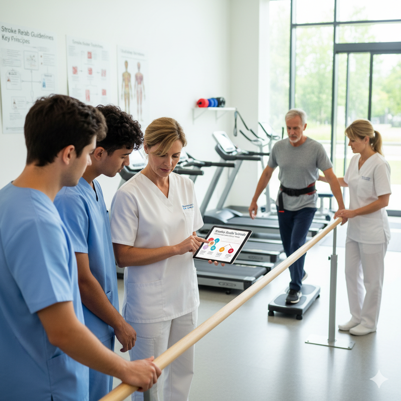 Adherence to stroke rehabilitation guidelines among physical therapists and internship students