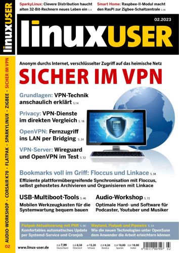 Cover: Linux User Magazin No 02 2023