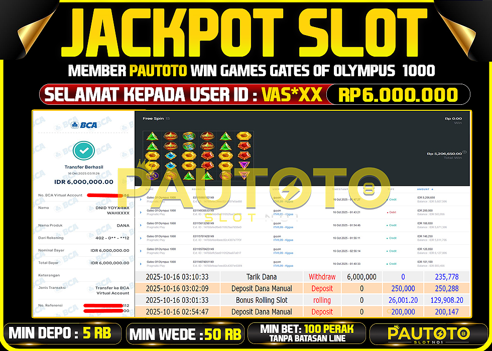 BUKTI JACKPOT LUNAS PAUTOTO
