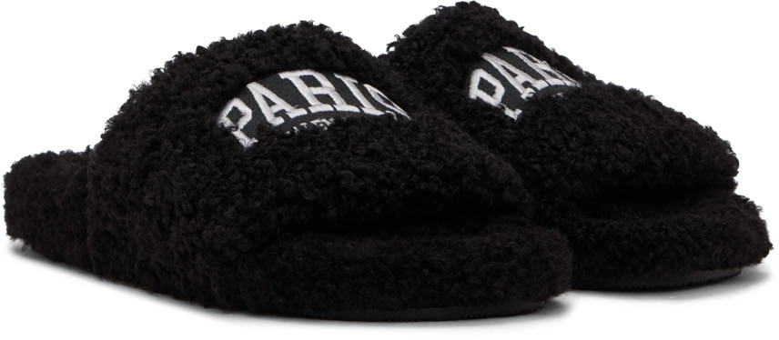Balenciaga Paris Fur Slides