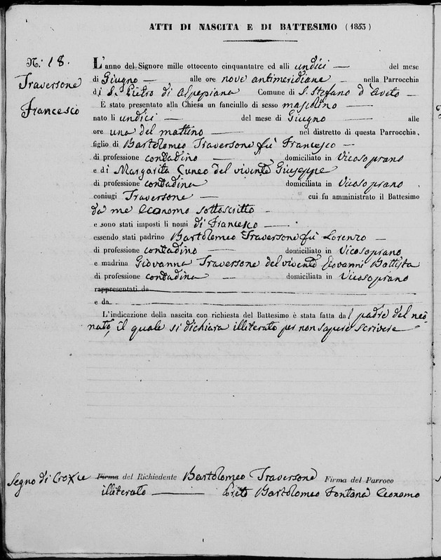1853 Nasce Francesco