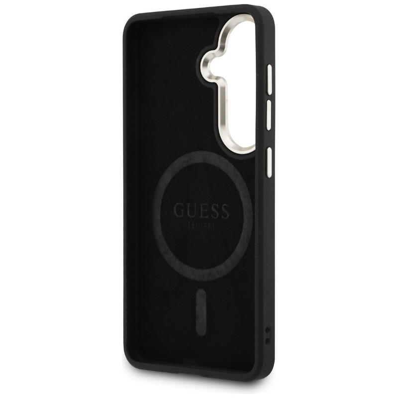 Husa pentru Samsung Galaxy S26 Guess 4G Embossed Ring MagSafe, Incarcare wireless, Protectie ridicata, Calitate premium, Maro imgi 347 2915755