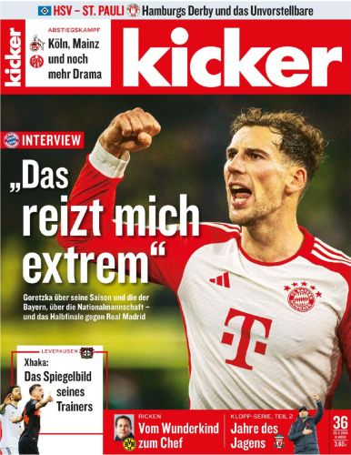 Cover: Kicker Sportmagazin No 36 vom 29  April 2024