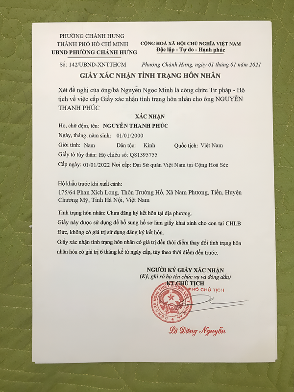 Xem trước giấy độc thân