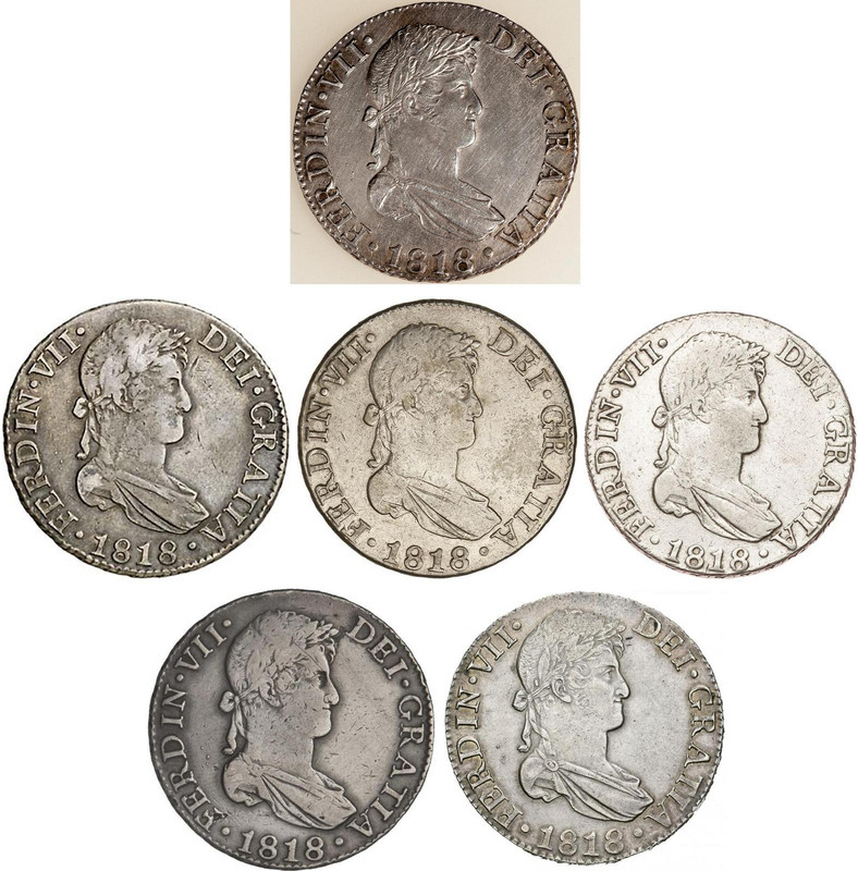 8 Reales 1818. Fernando VII. Sevilla 8R-1818