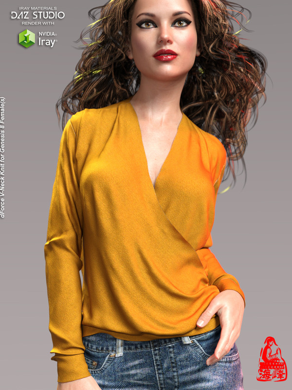 dForce V-Neck Knit for Genesis 8 Female(s)