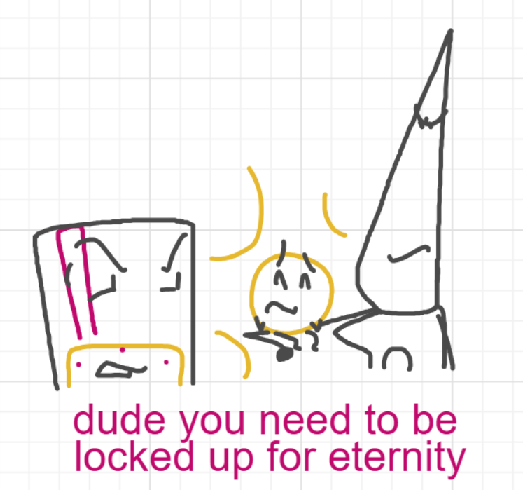 A panel from A Murder On The, episode six of the Board Boards object show by Furretwalk/WalkingFurret.