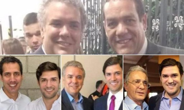 Duque, Uribe y Guaidó junto a empresarios de mercenarios
