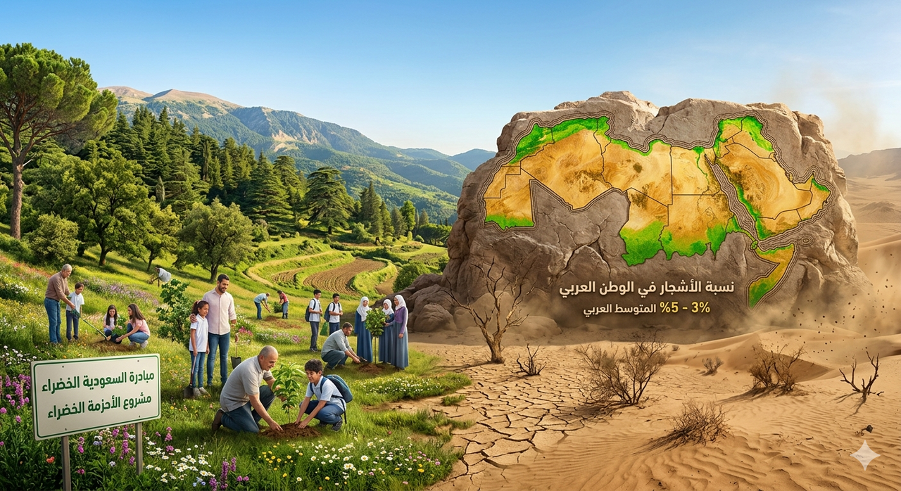 حزام الأخضر المفقود: تحديات الغطاء الشجري في الوطن العربي