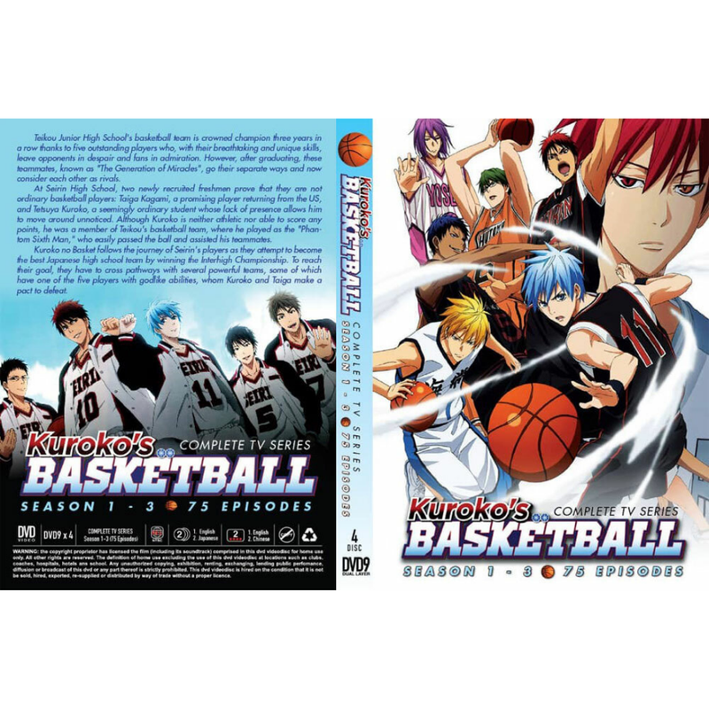 Kuroko's Basketball Complete Season 1-3 Anime DVD English Dub Sub