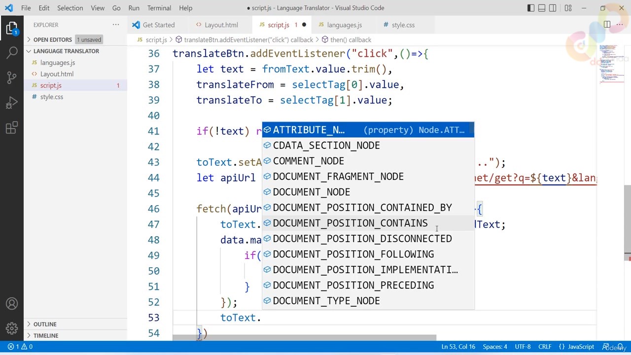 7 Language Translator Application Part 7 mp4 0002