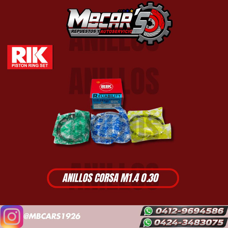 ANILLOS CORSA M1.4 0.30