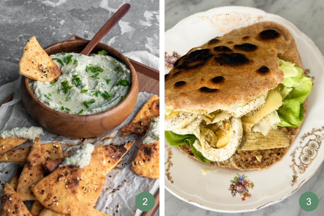 Pita as sandwich