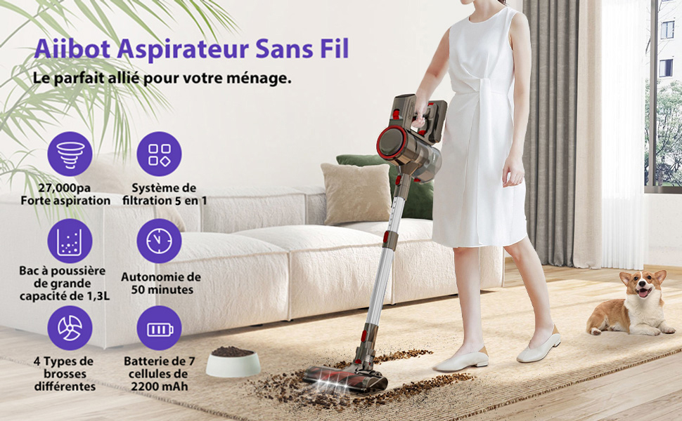 Aspirateur sans sac Vito Aspirateur sans fil eau et poussière